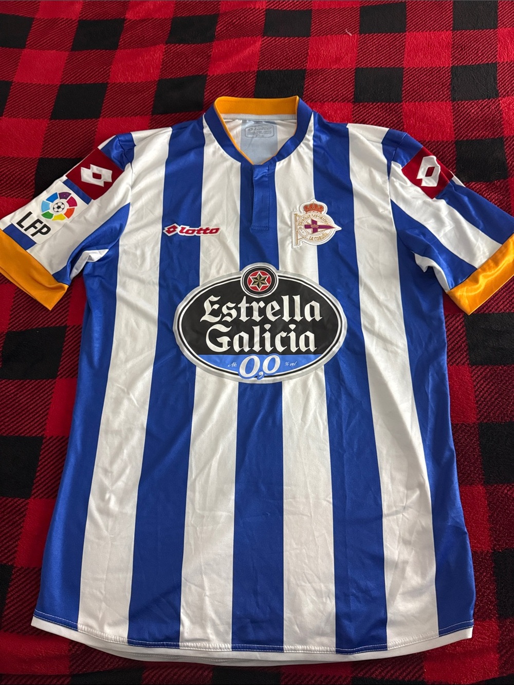 VINTAGE Deportivo La Coruña 🇪🇸 2014-15 Lotto Home La Liga Jersey
